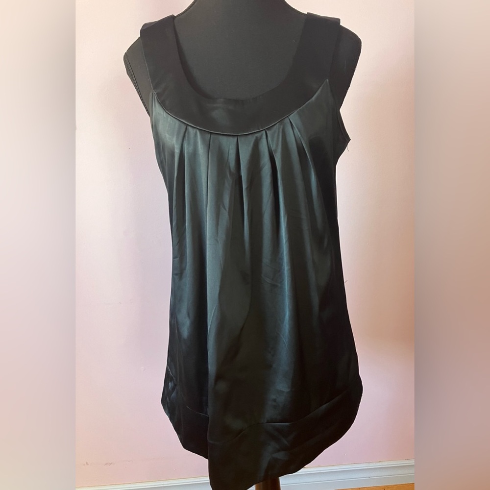 H&M silky black sleeveless top size 8